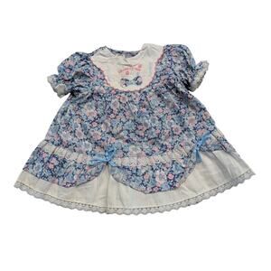 1989 Youth Flowery Raggedy Ann Girls Dress